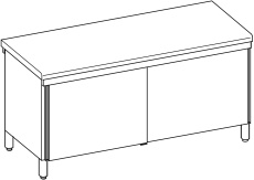 Arbeitsschrank 6TAB / 6TAS mit Türen (ohne Wandhochzug)