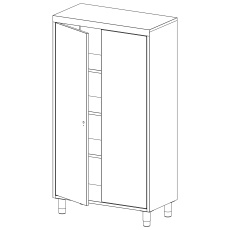 Hochschrank mit Flügeltüren A18B