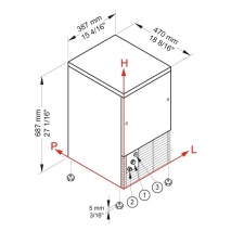 Eiswürfelerzeuger CB 249 HC B-QUBE