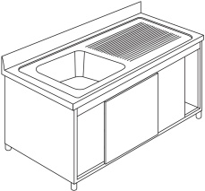 Spülschrank 7LAS1GD (Tropffläche rechts)